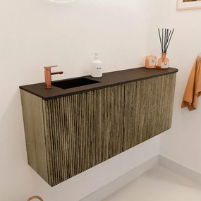 Mondiaz Joya 100cm toiletmeubel ronding rechts dusk met wastafel faye links 1 kraangat urban