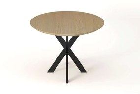 Eettafelblad rond eiken fineer - 120 x 120 x 4 cm