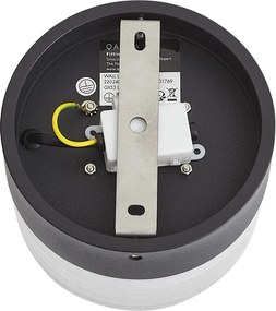 Design wandlamp zwart met opaal glas IP44 - Michele