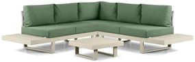 Hoek loungeset 5 personen Aluminium Taupe Lifestyle Garden Furniture Lorenzo