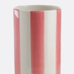 Gestreepte vaas van keramiek, H18 cm, Jaoma