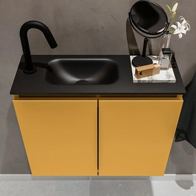 Mondiaz Ture 60cm toiletmeubel ocher met wastafel urban links 1 kraangat