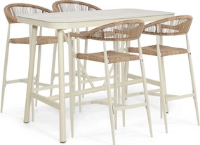 Barset 4 personen 150 cm Rope Taupe De Laan Projects