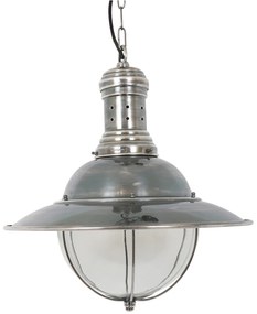 Messing Hanglamp Corsair Antiek Zilver