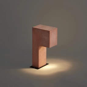 Modern buiten paaltje terracotta 35cm IP44 - Pompei