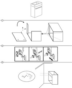 Differnz Tight toiletmeubel 40cm wit