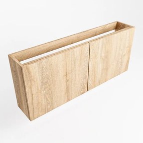 Mondiaz FOWY fonteinonderkast - 120x22x50cm - 2 deuren - push to open - softclose - Washed Oak FOWYTO120Was2D