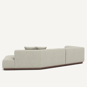 XL linker hoekbank met tweed voetensteun, JACOPO