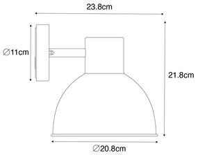 Industriële buitenwandlamp roestbruin rond IP44 - Natas Industriele / Industrie / Industrial E27 IP44 Buitenverlichting