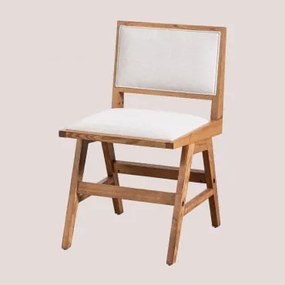 Set Van 4 Lali Gestoffeerde Essenhouten Eetkamerstoelen Ash Brown - Sklum