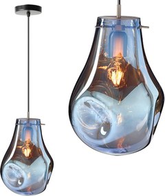 Hangende Glazen Plafondlamp APP327-1CP Blauw