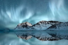 Foto Northern Lights, Haukland, Nordland, Norway, arnaudbertrande, (40 x 26.7 cm)