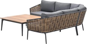 Garden Impressions San Vito loungeset 4-delig - donker grijs