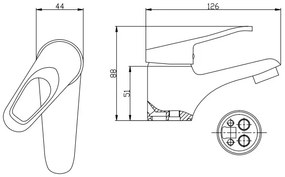 Sanigoods Briar wastafelmengkraan met 13cm uitloop chroom