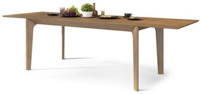 BARI Walnoot Eik (Caramel) 180x90 cm (+2 inzetstukken 45 cm) - HOUTEN TAFEL IN JAPANDI STIJL, UITKLAPBARE TAFEL TOT 270 cm!