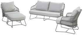 4 Seasons Outdoor Ancora loungeset antraciet Silver Grey SALE Loungeset   antraciet weerbestendig