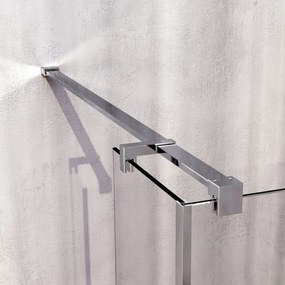 Brauer Oblivion inloopdouche helder glas 130cm met 40cm zijwand chroom