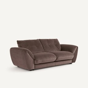 3-zits slaapbank in linnen fluweel, EDGAR