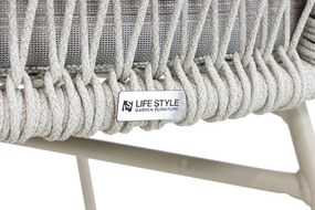 Tuinset 4 personen 180 cm Aluminium/rope Taupe Lifestyle Garden Furniture Vicente/Camila