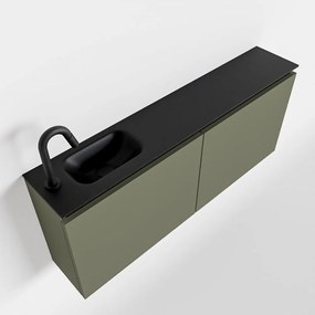 Mondiaz Ture 120cm toiletmeubel army met wastafel urban links 1 kraangat