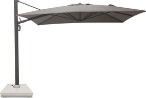 Zweefparasol 3x3m S2 Excellent (incl. voet en hoes) Taupe-naturel-bruin Camello Luna
