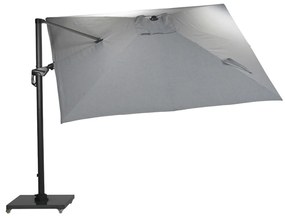 Garden Impressions Zweefparasol Hawaii Deluxe 300x300 - donker grijs - licht grijs