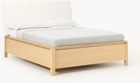 Houten bed Santiago met gestoffeerd hoofdeinde en lades