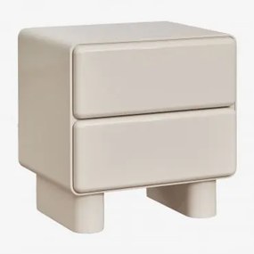 Set Van 2 Sheila Mdf Nachtkastjes Met Twee Lades Tapioca Beige - Sklum