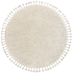 Tapijt BERBER 9000 ROND crème rand ,  Barber , marokkaanse shaggy