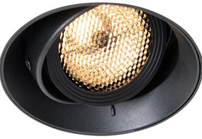Moderne inbouwspot zwart GU10 AR70 rond trimless - Oneon Honey Modern GU10 Binnenverlichting Lamp
