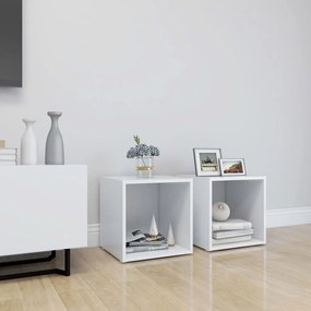vidaXL Tv-meubelen 2 st 37x35x37 cm bewerkt hout wit