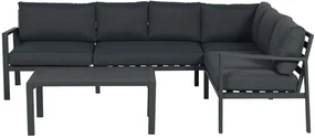 Garden Impressions Denver loungeset 4-delig - zwart