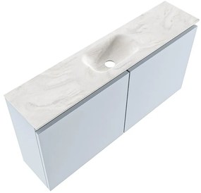 Mondiaz Ture DLux toiletmeubel 100cm clay met wastafel ostra midden met kraangat