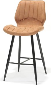 Barkruk Brenn - lederlook Soft cognac