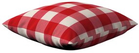 Dekoria Kussenhoes Mia, wit-rood ruit 43 x 43 cm