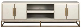 Richmond Interiors Whitebone Tv-meubel Wit Hout Met Messing - 200x44.5x61cm.