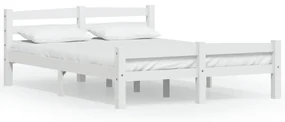 vidaXL Bedframe massief grenenhout wit 120x200 cm