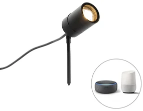 Buitenlamp Smart Moderne prikspot zwart IP44 incl. wifi GU10 - Solo Modern GU10 IP44 Buitenverlichting cilinder / rond