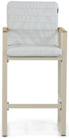 Barstoel Aluminium/Teak Taupe-naturel-bruin Lifestyle Garden Furniture Faro