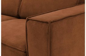 Goossens Hoekbank Hercules bruin, microvezel, 2-zits, modern design met chaise longue links