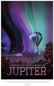 Ilustratie Jupiter (Retro Planet & Moon Poster) - Space Series (NASA)
