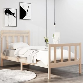 vidaXL Bedframe massief hout 75x190 cm 2FT6 Small Single