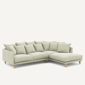 Hoekbank stonewashed fluweel, Lazare