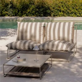 Amaro 2-delige Modulaire Tuinset Met Bank En Omvormbare Bijzettafel Tapioca Beige - Bruin - Mokka - Sklum