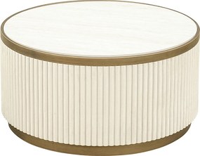 Richmond Interiors Tivoli Ronde Salontafelset Beige Goud - 91 X 91cm.