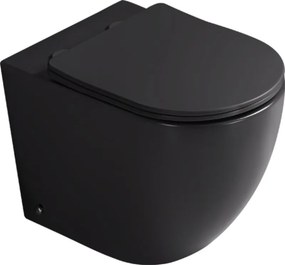 Mexen Lena staande wc-pot Rimless Tornado met softclose slim zitting, duroplast, mat zwart - 3222T4085