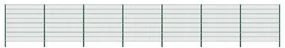 vidaXL Schuttingpaneel met palen 11,9x1,6 m ijzer groen