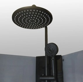 Kerra Wega complete douchecabine met massagejets zwart