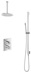 Hotbath Get Together IBS2ACR inbouwdouche met 30cm plafondbuis en glijstang chroom