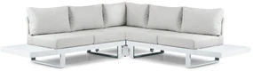 Hoek loungeset 5 personen Aluminium Wit Lifestyle Garden Furniture Lorenzo